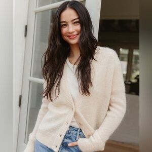 JENNI KAYNE Boyfriend Cardigan in Sand XS